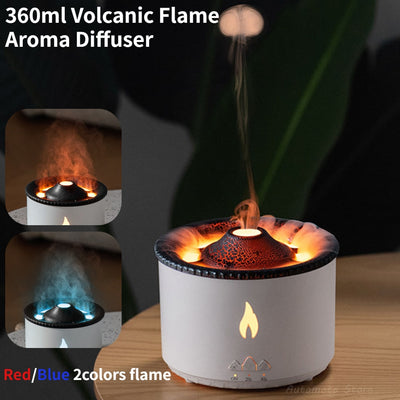 Introducing our Flame Air Humidifier Jellyfish Electric Aroma Diffuser, a true marvel of design and functionality. Inspired by the mesmerizing beauty of lava volcanoes, this unique diffuser not only adds moisture to your surroundings but also creates a captivating flame effect. Watch as mist rises like volcanic smoke, all while filling the air with your favorite aromatic scents.