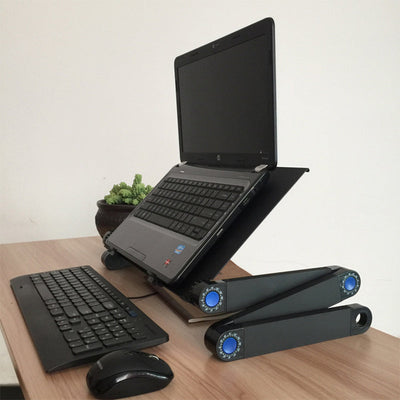 Work wherever you go with confidence with the Laptop Foldable Stand! This innovative and patented stand allows users to take their laptop anywhere while achieving a comfortable setup and avoiding neck-and-shoulder pain