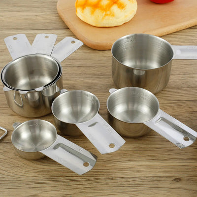 Elevate your baking game with our Heavy-Duty Graduated Stainless Steel Measure Cups, designed for precision and durability. Crafted from high-quality stainless steel, these cups are not only resistant to corrosion but also non-toxic, guaranteeing the purity of your ingredients