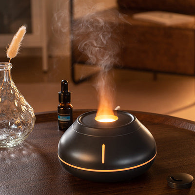 Elevate your lifestyle with our Fragrance Diffuser, a key to relaxation, soothing, and a fuller enjoyment of life. This thoughtfully crafted device is made from high-quality PP material and features a button electroplating process, creating a smart LED light combination that mimics the calming effect of a realistic fire atmosphere.